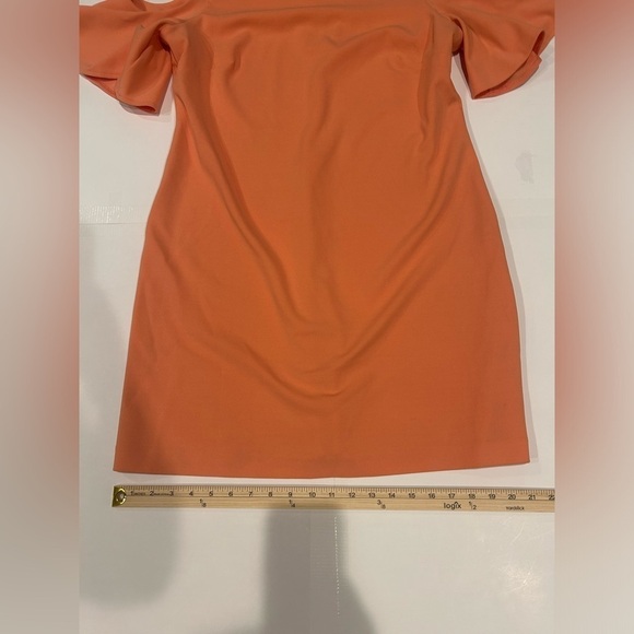 Calvin Klein Dress Midi 14 Cold Shoulder Coral Business Formal - Picture 12 of 13